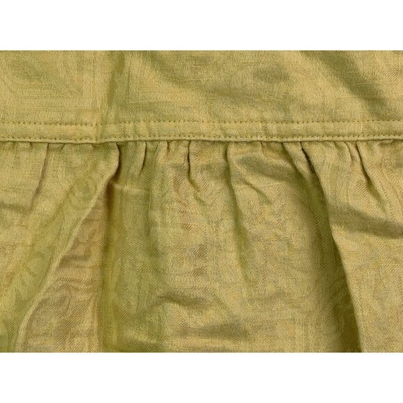 COLDWATER CREEK Lightweight Jacket Blouse 3/4 Sleeve Floral Brocade Yellow Sz 12 - Picture 7 of 11